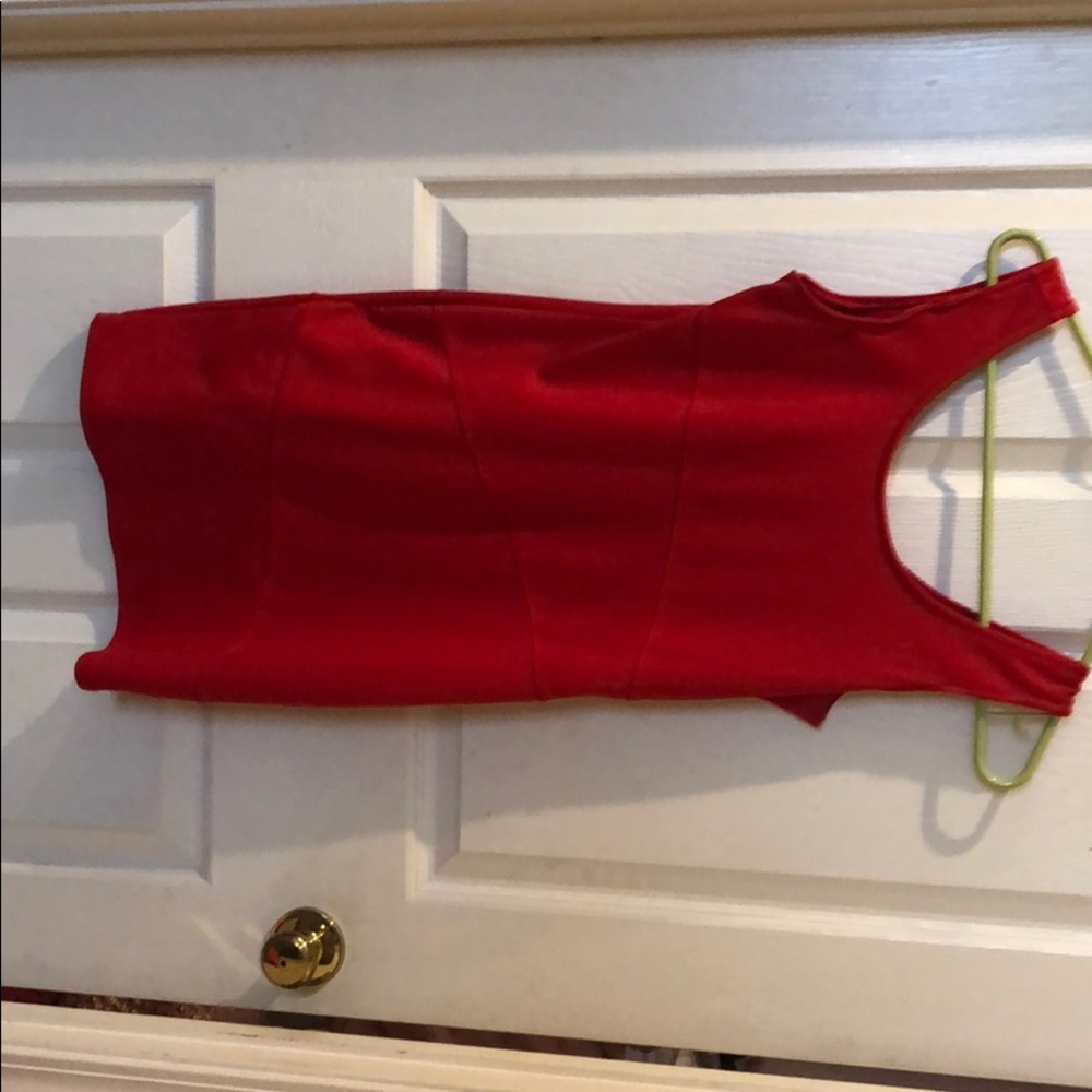 Red cotton dress